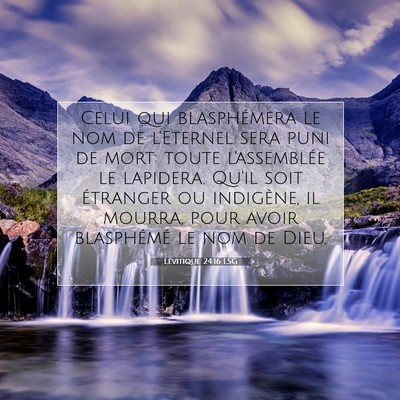 Lévitique 24:16 Verset biblique expliqué