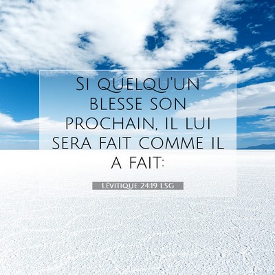 Lévitique 24:19 LSG Image du verset biblique