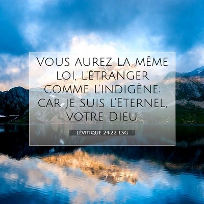 Lévitique 24:22 Verset biblique expliqué