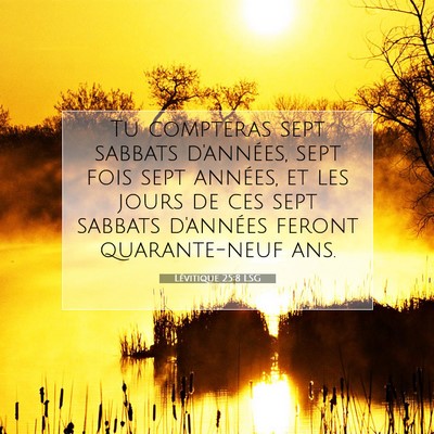 Lévitique 25:8 LSG Image du verset biblique