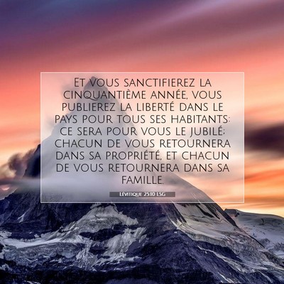 Lévitique 25:10 Verset biblique expliqué