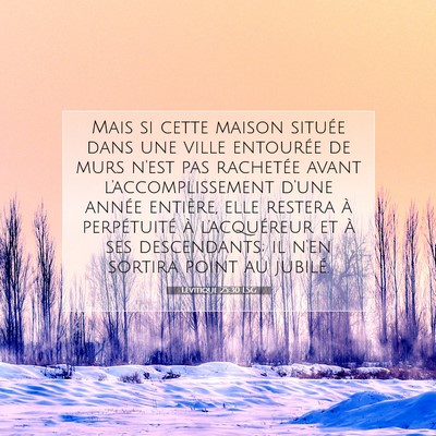 Lévitique 25:30 Verset biblique expliqué