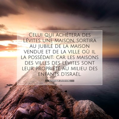 Lévitique 25:33 LSG Image du verset biblique