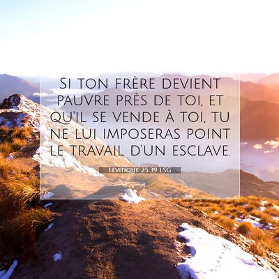 Lévitique 25:39 Verset biblique expliqué