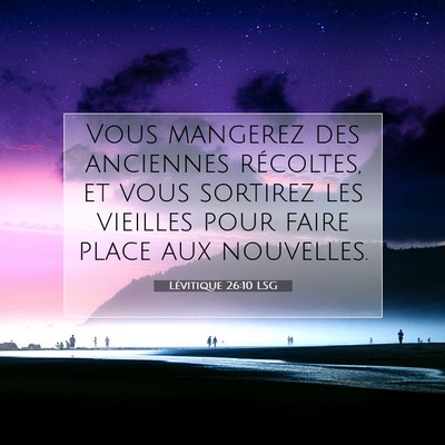 Lévitique 26:10 LSG Image du verset biblique