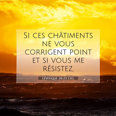 Lévitique 26:23 Verset biblique expliqué