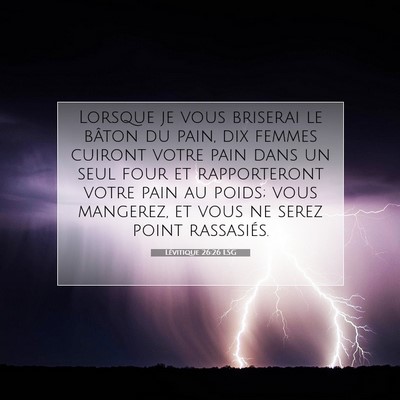 Lévitique 26:26 LSG Image du verset biblique