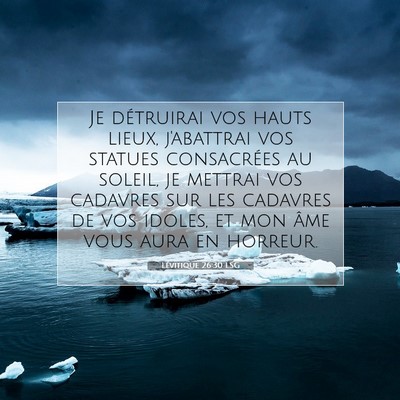 Lévitique 26:30 Verset biblique expliqué