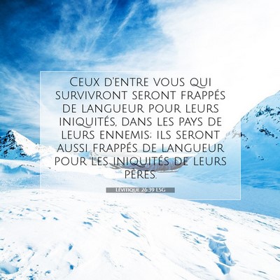 Lévitique 26:39 Verset biblique expliqué