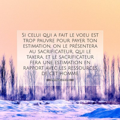 Lévitique 27:8 LSG Image du verset biblique