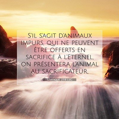 Lévitique 27:11 LSG Image du verset biblique