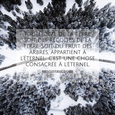 Lévitique 27:30 LSG Image du verset biblique