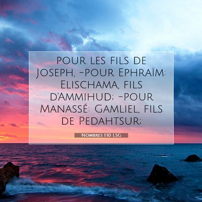 Nombres 1:10 LSG Image du verset biblique