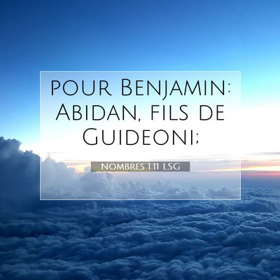 Nombres 1:11 Verset biblique expliqué