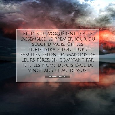 Nombres 1:18 LSG Image du verset biblique