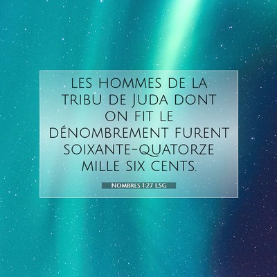 Nombres 1:27 LSG Image du verset biblique