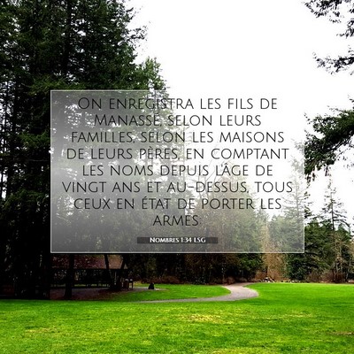 Nombres 1:34 LSG Image du verset biblique