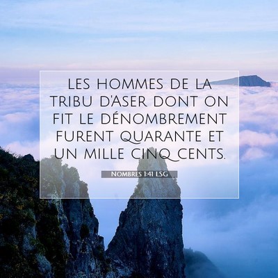 Nombres 1:41 LSG Image du verset biblique