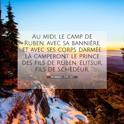 Nombres 2:10 LSG Image du verset biblique