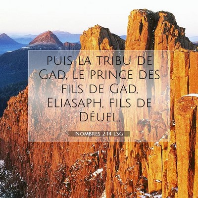 Nombres 2:14 LSG Image du verset biblique