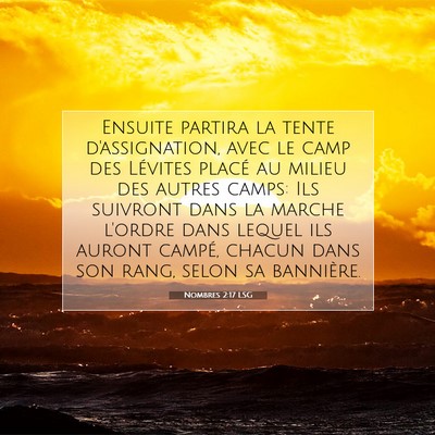 Nombres 2:17 LSG Image du verset biblique