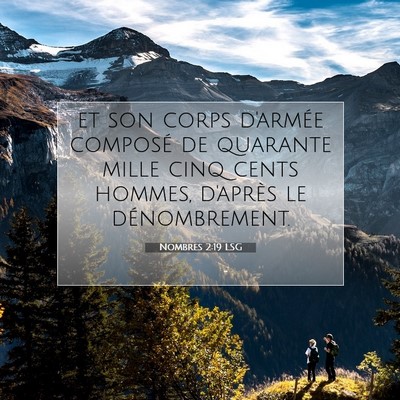 Nombres 2:19 LSG Image du verset biblique