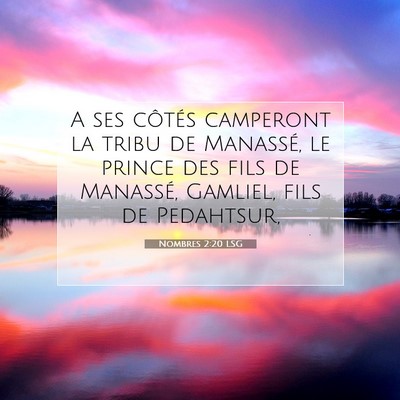 Nombres 2:20 LSG Image du verset biblique