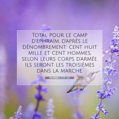 Nombres 2:24 LSG Image du verset biblique