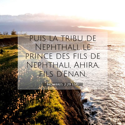 Nombres 2:29 LSG Image du verset biblique