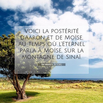 Nombres 3:1 LSG Image du verset biblique