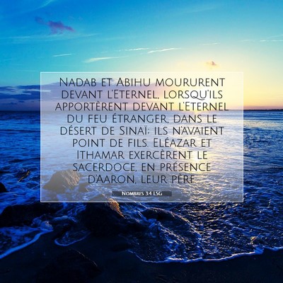 Nombres 3:4 LSG Image du verset biblique