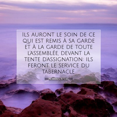 Nombres 3:7 LSG Image du verset biblique