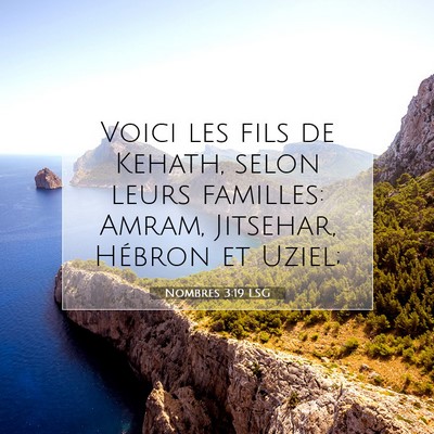 Nombres 3:19 LSG Image du verset biblique