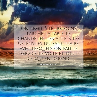 Nombres 3:31 LSG Image du verset biblique