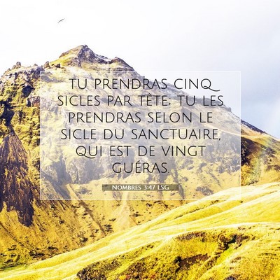 Nombres 3:47 Verset biblique expliqué