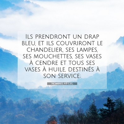 Nombres 4:9 LSG Image du verset biblique