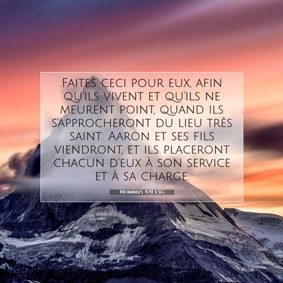 Nombres 4:19 LSG Image du verset biblique