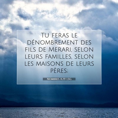 Nombres 4:29 LSG Image du verset biblique