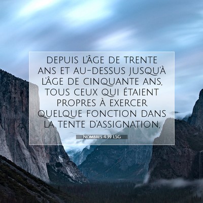 Nombres 4:39 LSG Image du verset biblique