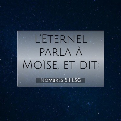 Nombres 5:1 LSG Image du verset biblique