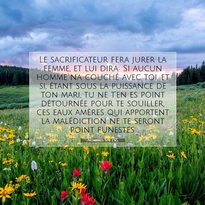 Nombres 5:19 LSG Image du verset biblique