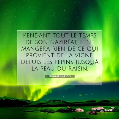 Nombres 6:4 LSG Image du verset biblique