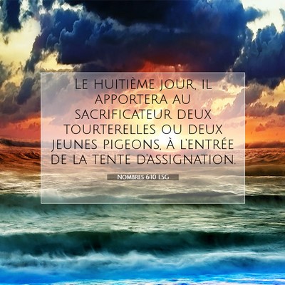 Nombres 6:10 LSG Image du verset biblique