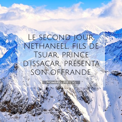 Nombres 7:18 LSG Image du verset biblique