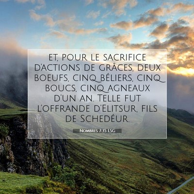 Nombres 7:35 Verset biblique expliqué