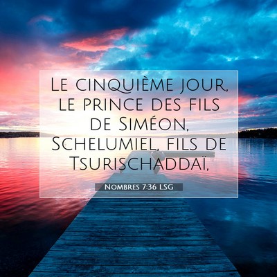 Nombres 7:36 LSG Image du verset biblique