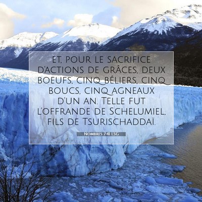 Nombres 7:41 LSG Image du verset biblique