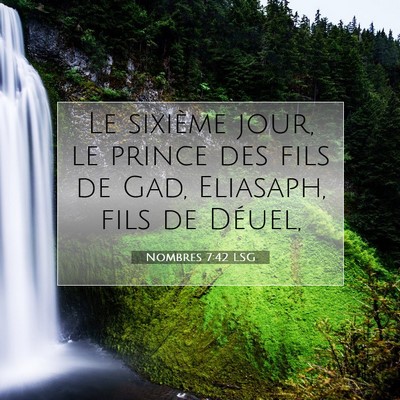 Nombres 7:42 LSG Image du verset biblique