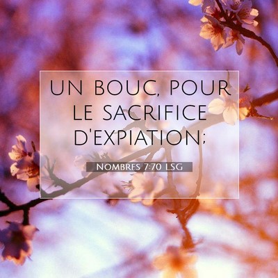 Nombres 7:70 Verset biblique expliqué