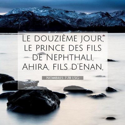 Nombres 7:78 LSG Image du verset biblique